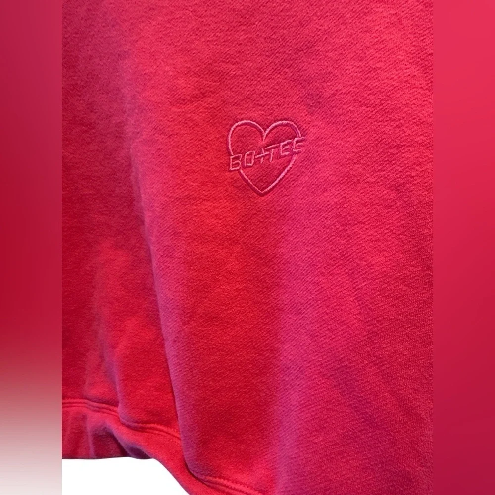 Bo + Tee UK brand hot pink cropped sweatshirt matching sweatpants thick set